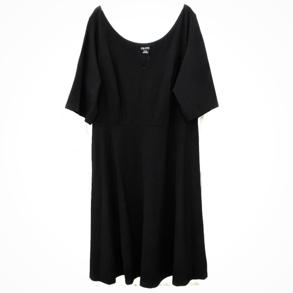 City Chic Cute Girl LBD Swing Dress sz 24 NWT